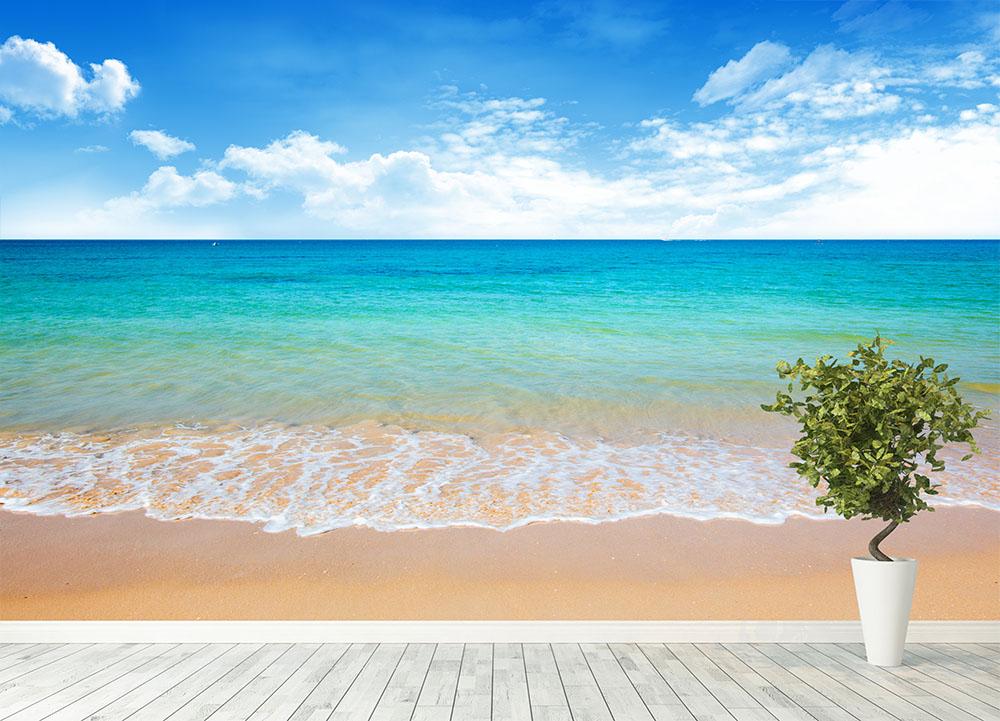 beach and tropical sea Wall Mural Wallpaper - Canvas Art Rocks - 4
