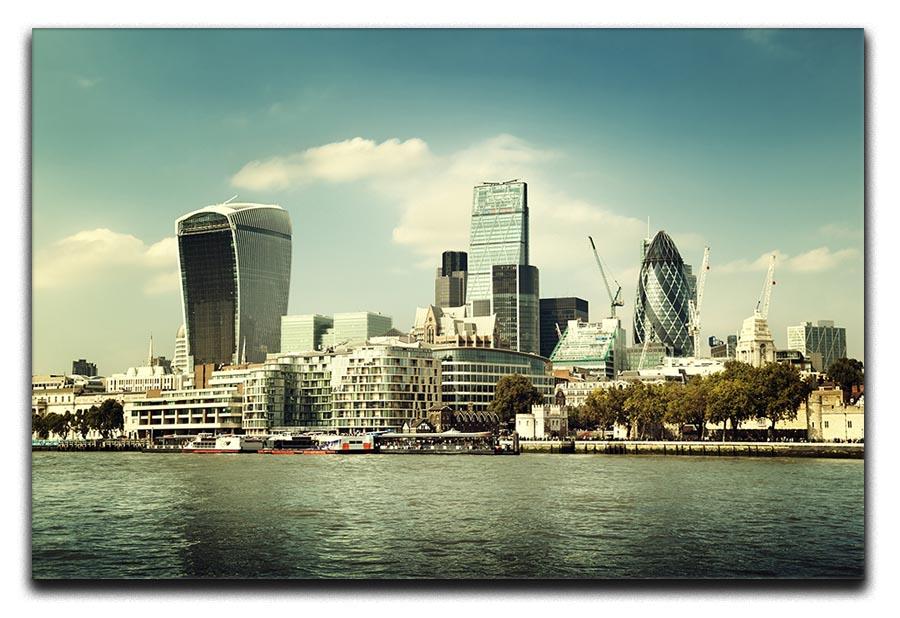 city skyline from the River Thames Canvas Print or Poster - Canvas Art Rocks - 1
