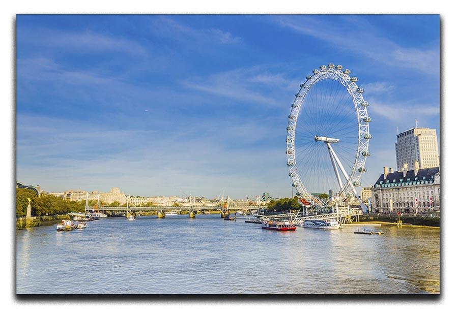morning with London eye millennium wheel Canvas Print or Poster - Canvas Art Rocks - 1
