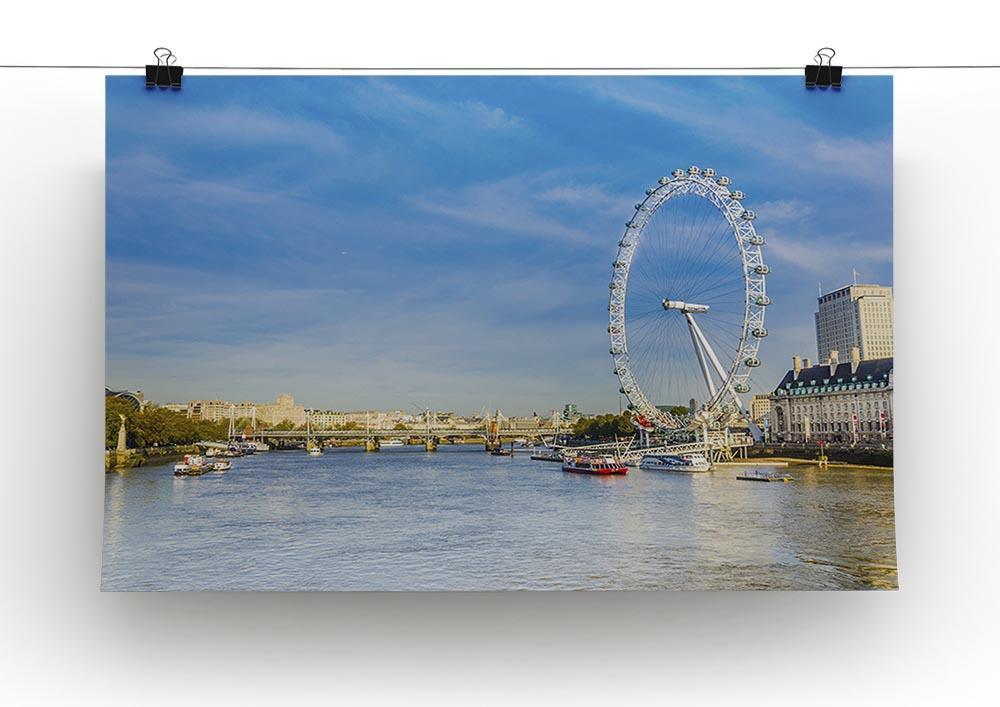 morning with London eye millennium wheel Canvas Print or Poster - Canvas Art Rocks - 2