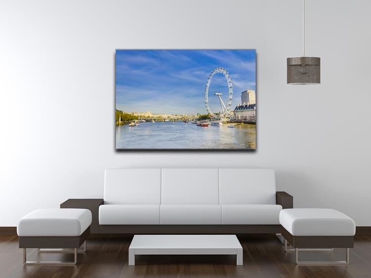 morning with London eye millennium wheel Canvas Print or Poster - Canvas Art Rocks - 4