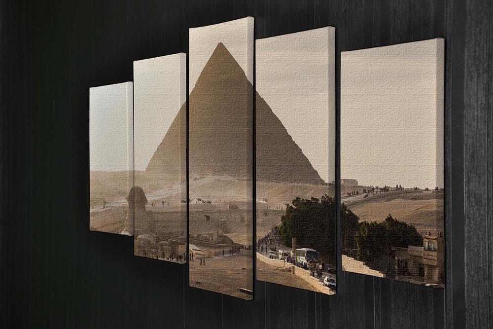 pyramid of Giza in Egypt 5 Split Panel Canvas - Canvas Art Rocks - 2