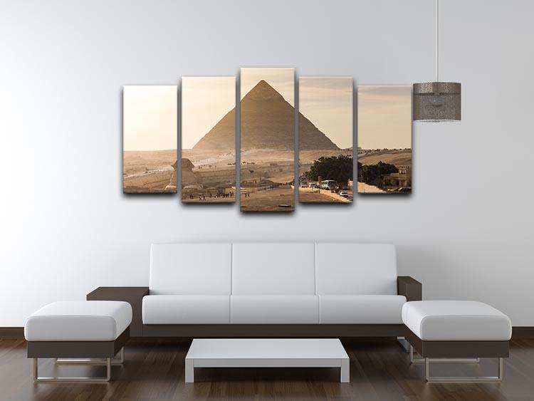 pyramid of Giza in Egypt 5 Split Panel Canvas - Canvas Art Rocks - 3