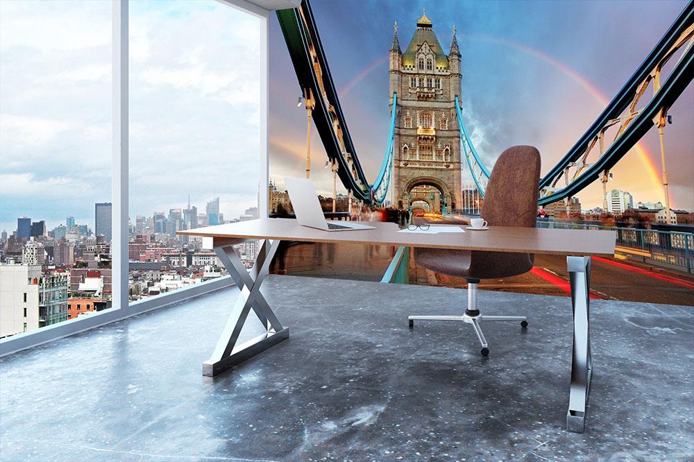 slow shutter speed Tower Bridge Wall Mural Wallpaper - Canvas Art Rocks - 3