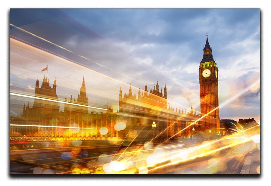 sunset Big Ben and houses of Parliament Canvas Print or Poster - Canvas Art Rocks - 1