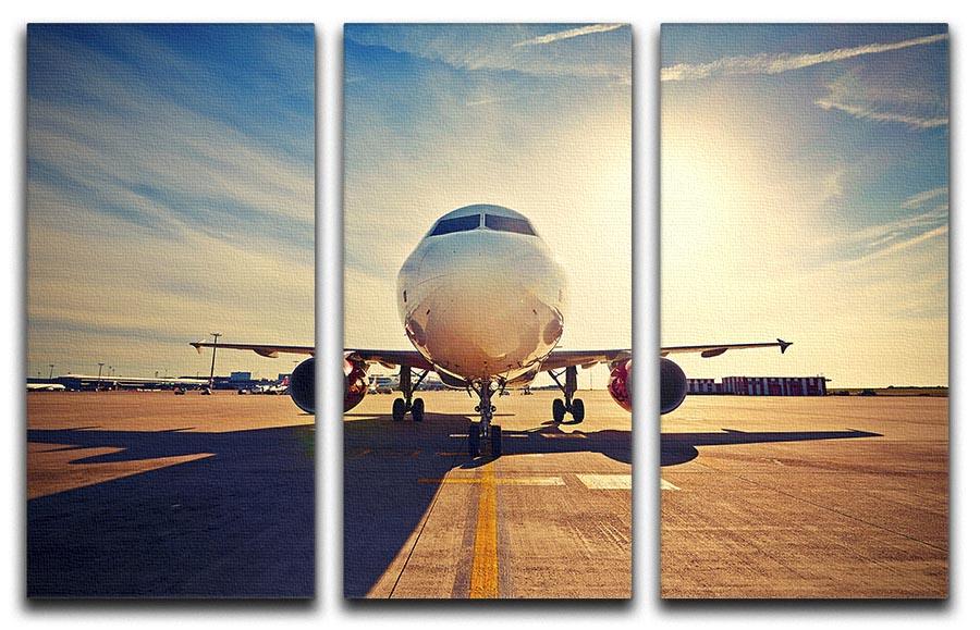 take off at the sunrise 3 Split Panel Canvas Print - Canvas Art Rocks - 1