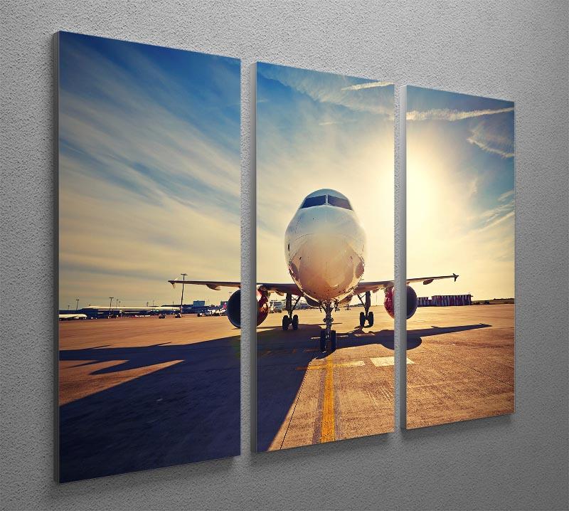 take off at the sunrise 3 Split Panel Canvas Print - Canvas Art Rocks - 2