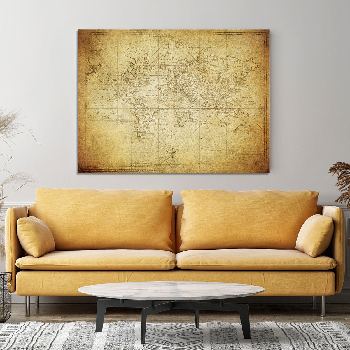 vintage map of the world 1778 Canvas Print or Poster - Canvas Art Rocks - 4