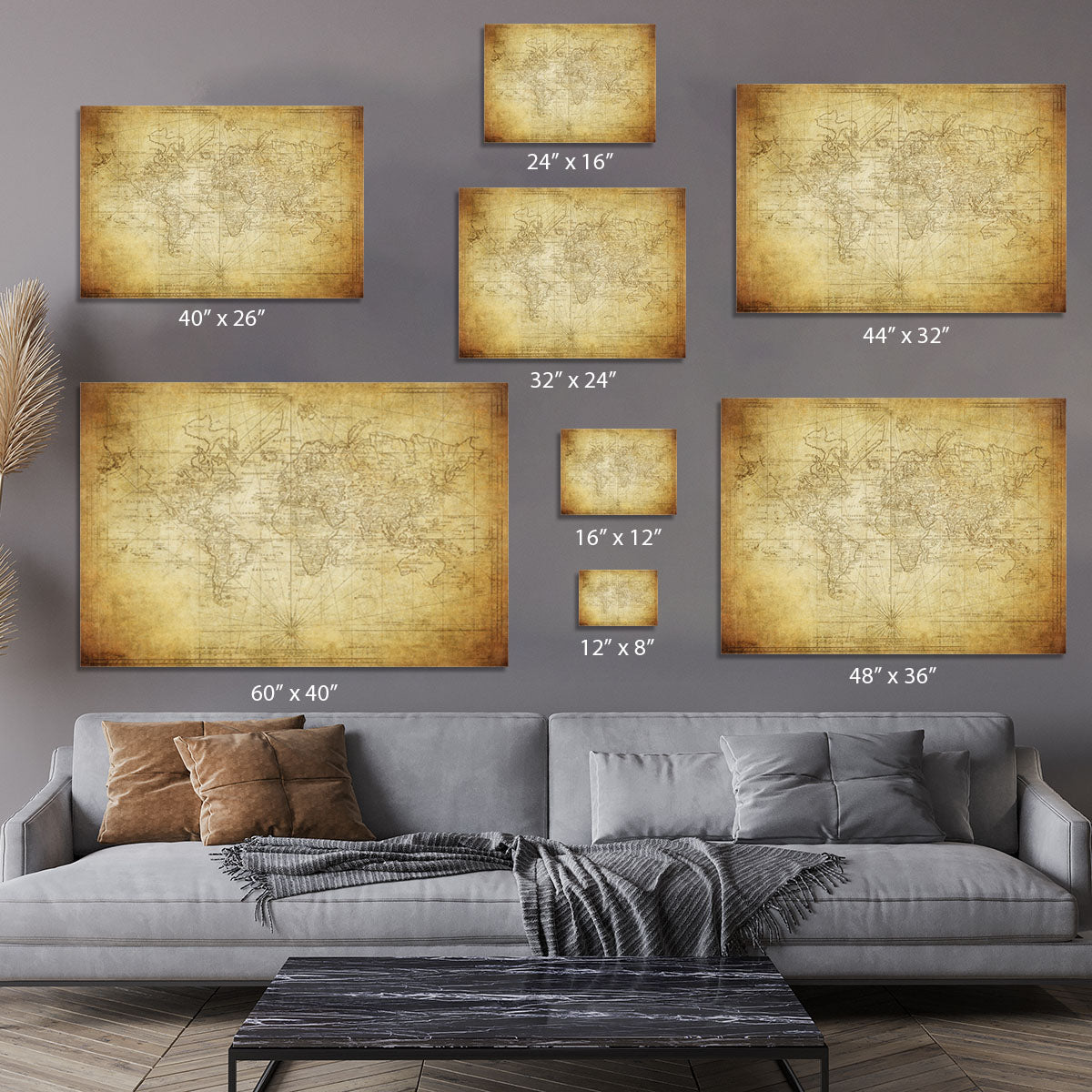 vintage map of the world 1778 Canvas Print or Poster - Canvas Art Rocks - 7