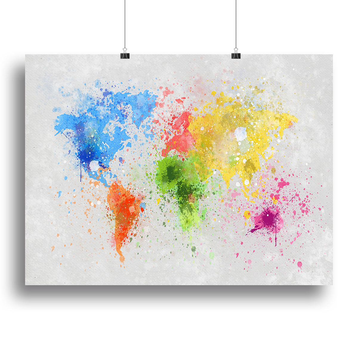 world map painting Canvas Print or Poster - Canvas Art Rocks - 2