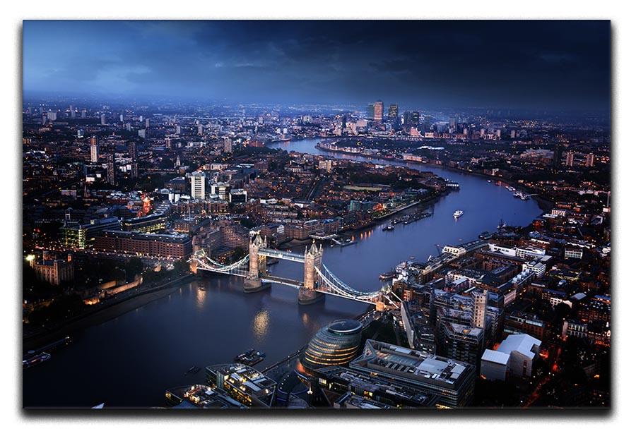 London aerial view with Tower Bridge canvas print for city wall art