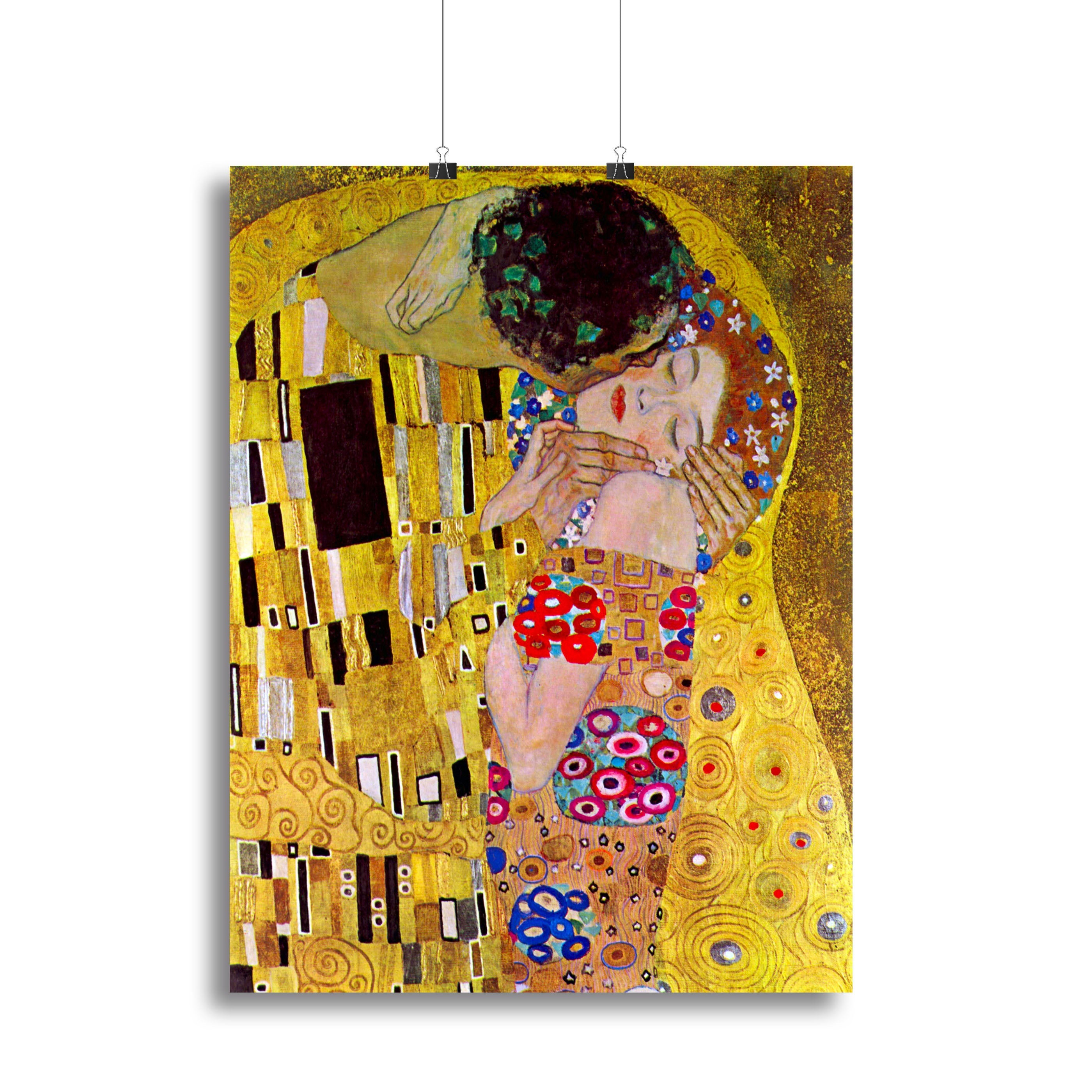 The Kiss by Klimt canvas print for gold Art Nouveau wall art styling