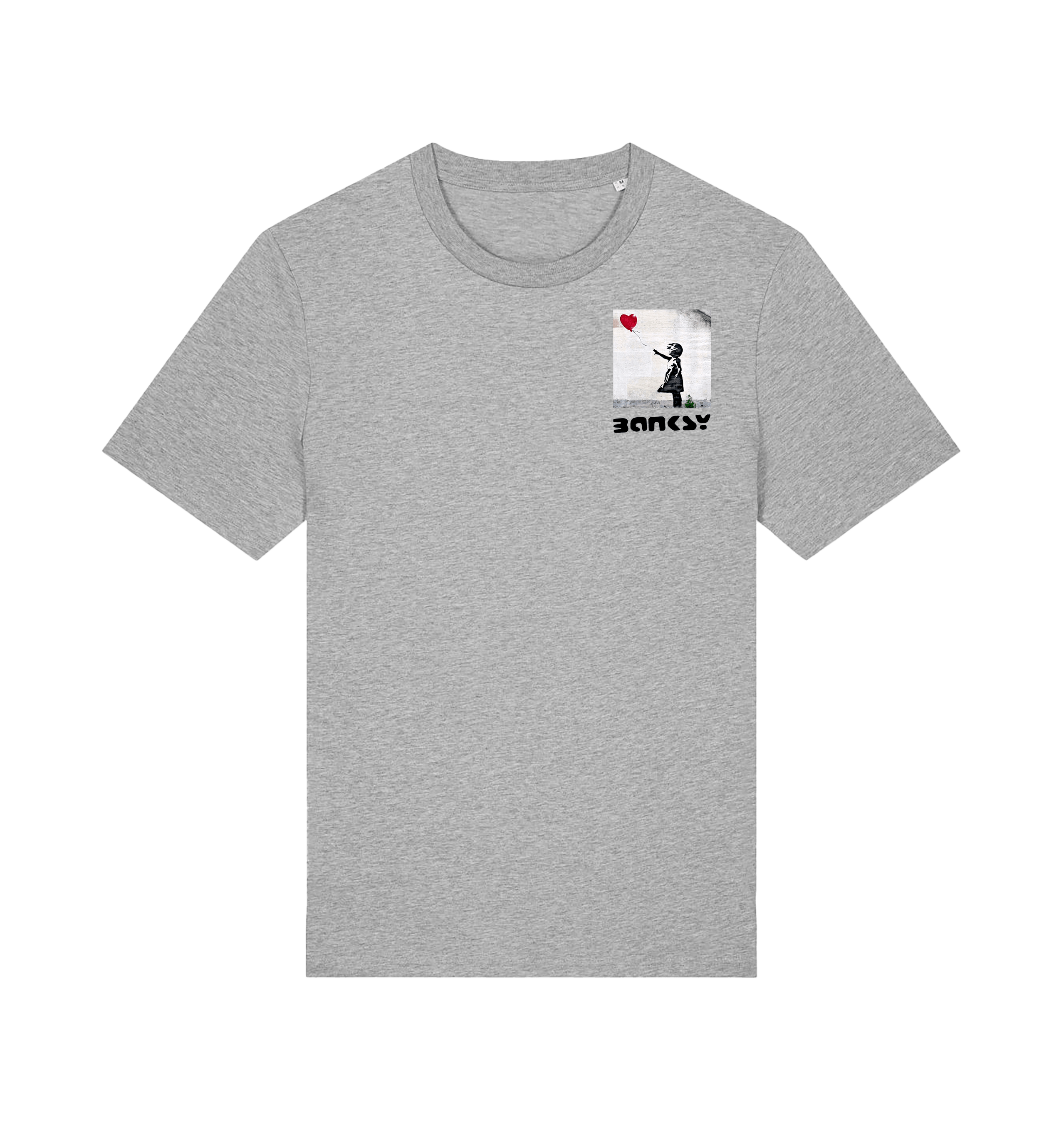 Heather Grey Printed T-shirt Front