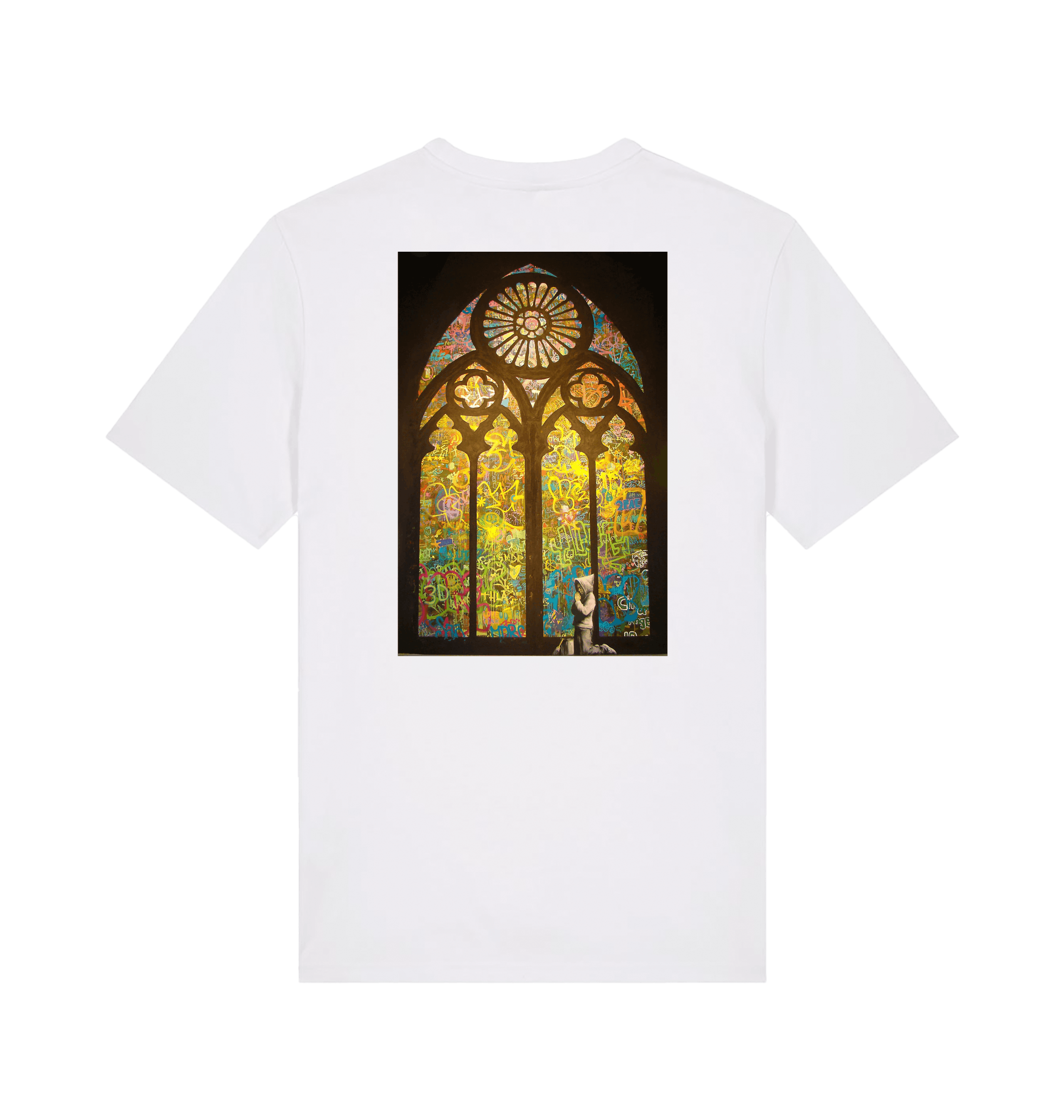 White Printed T-shirt Back