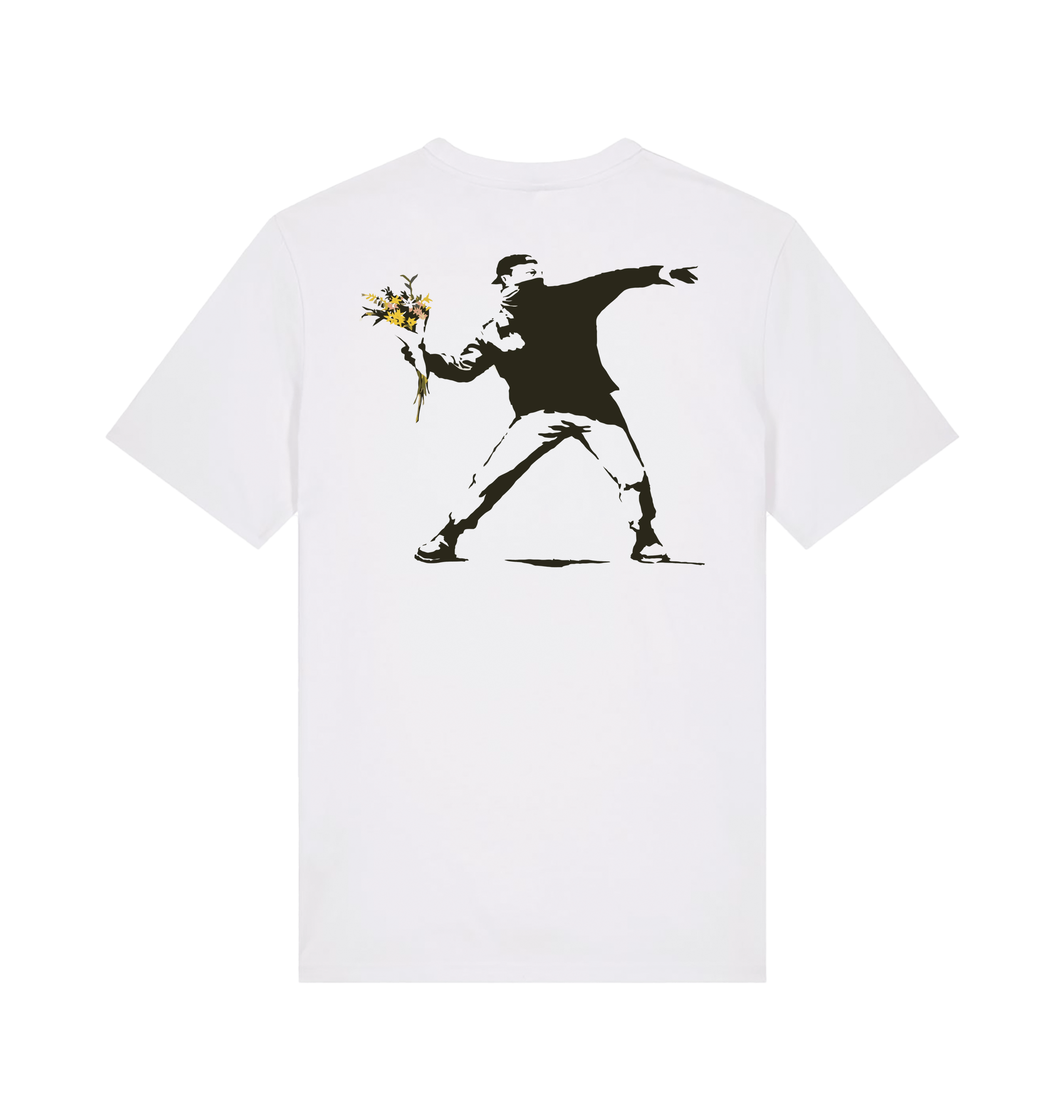 White Printed T-shirt Back