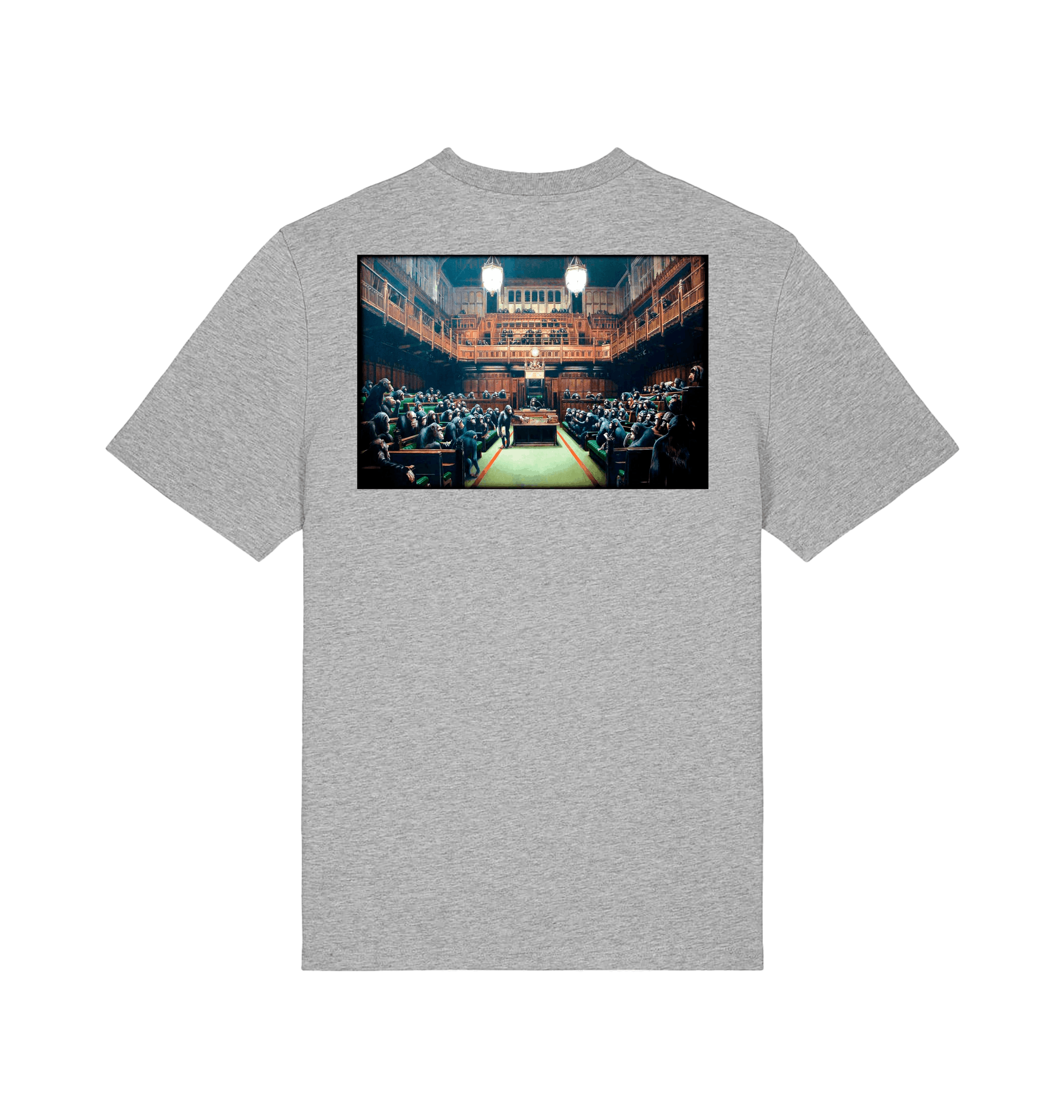 Heather Grey Printed T-shirt Back