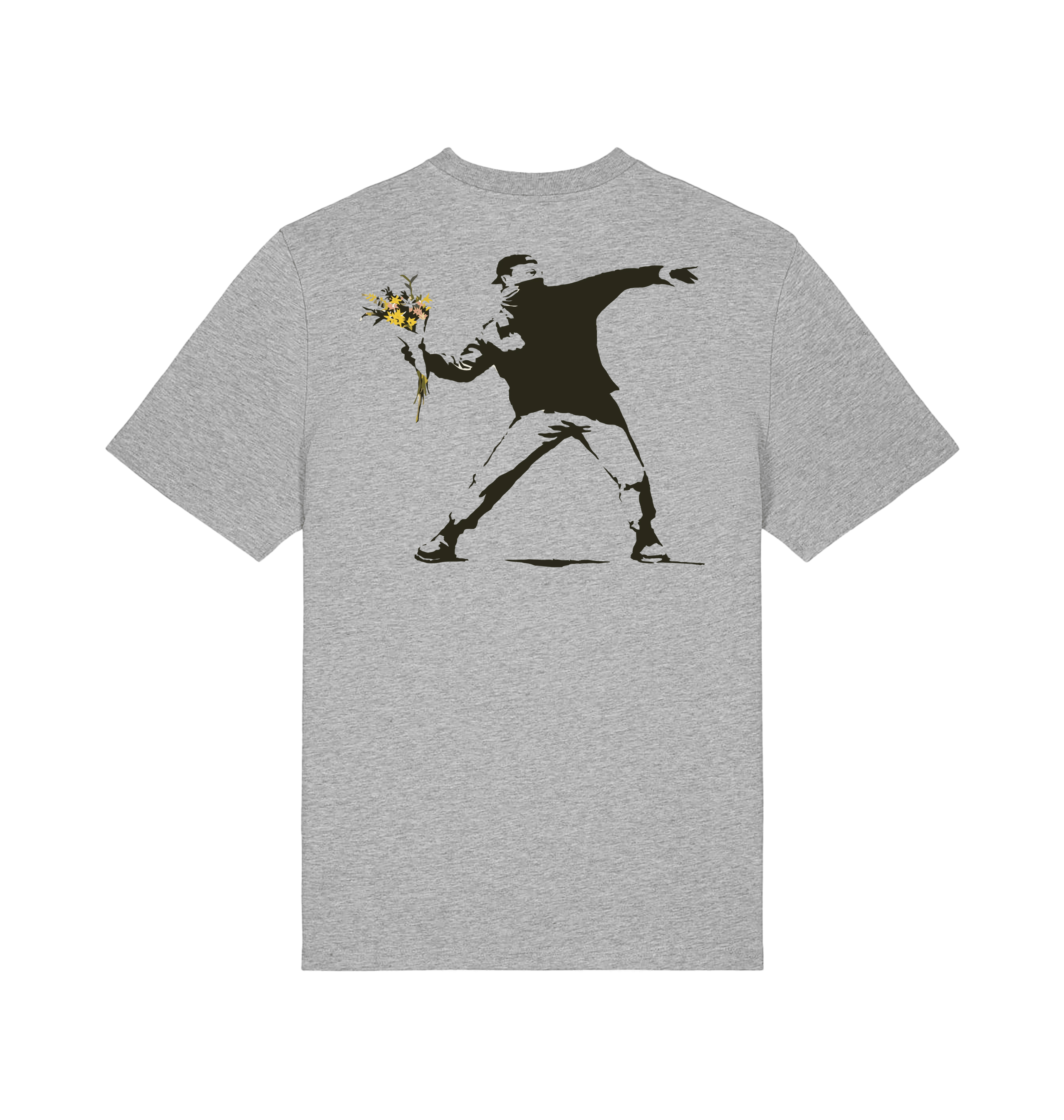 Heather Grey Printed T-shirt Back