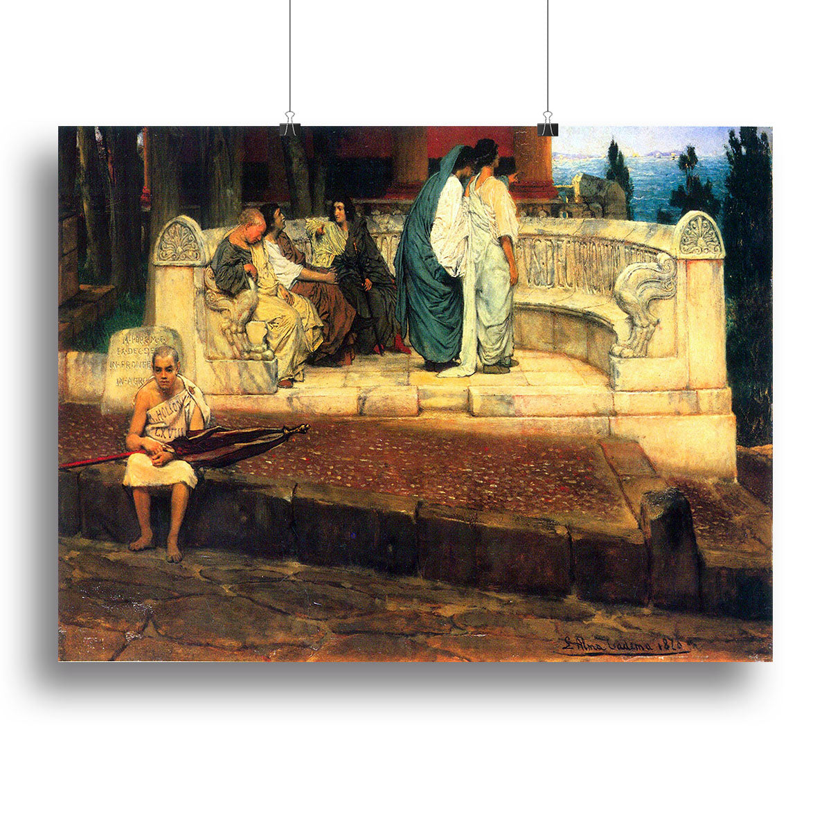 A Exedra by Alma Tadema Poster - Unframed