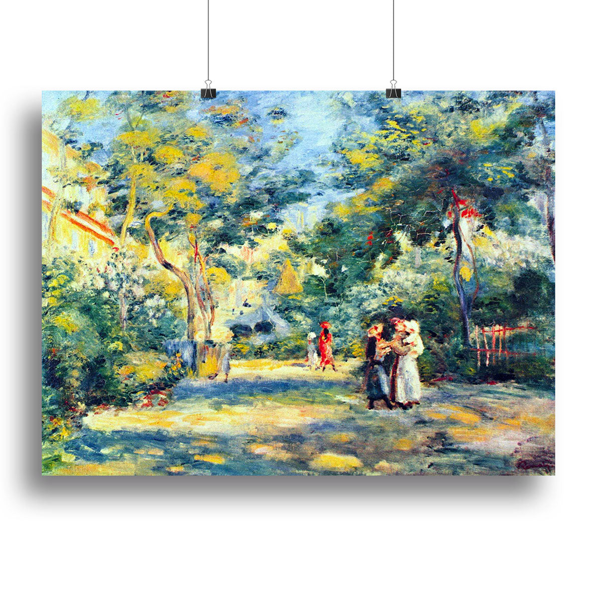 A Garden in Montmartre by Renoir Poster - Unframed