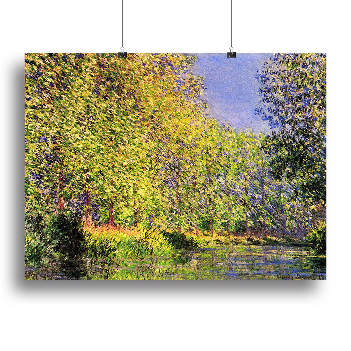 A bend of the Epte Giverny by Monet Poster - Unframed