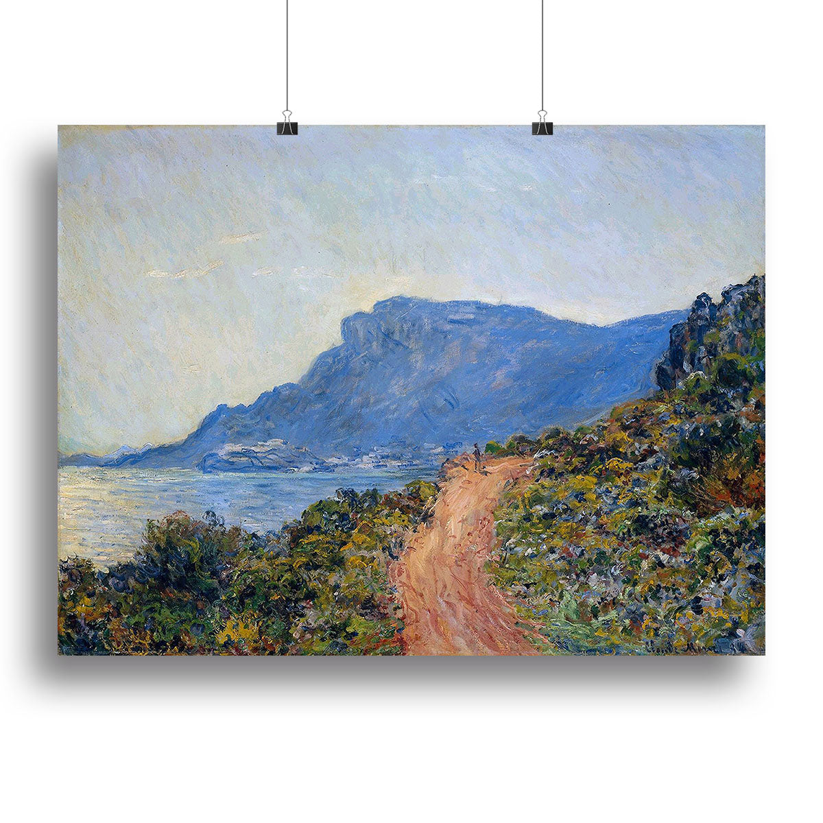 A coastal view with a bay by Monet Poster - Unframed