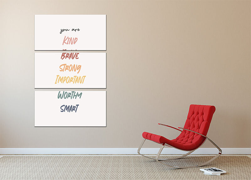 Affirmation 3 Split Panel Canvas Print - Canvas Art Rocks - 2