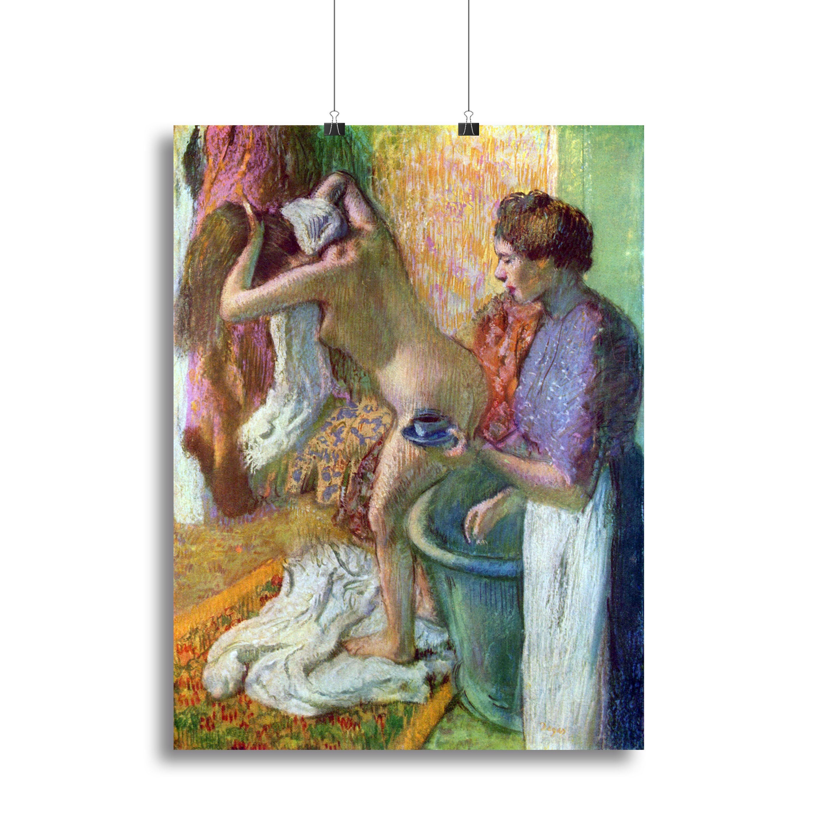 After bathing 1 by Degas Poster - Unframed