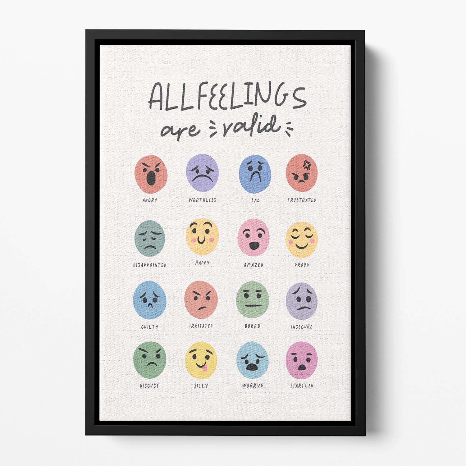 All Feelings Are Valid Floating Framed Canvas - Canvas Art Rocks - 2