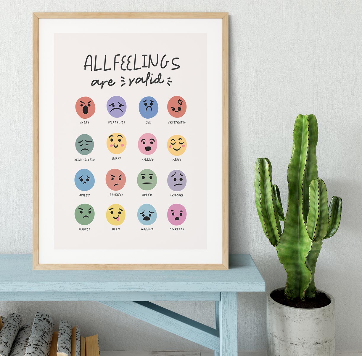 All Feelings Are Valid Framed Print - Canvas Art Rocks - 3