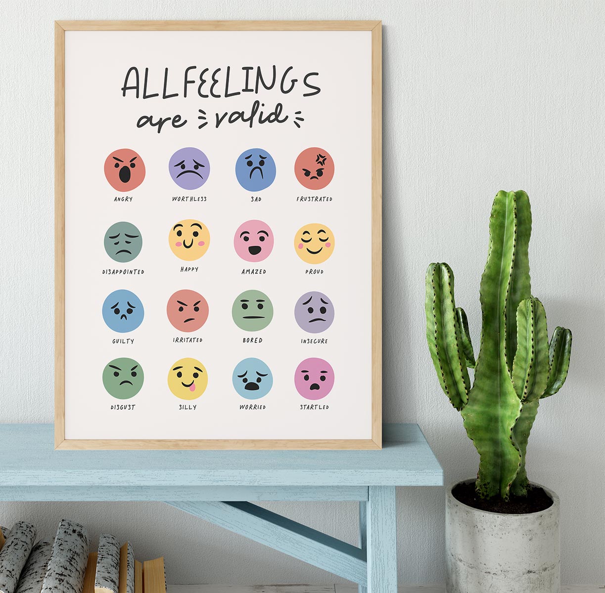 All Feelings Are Valid Framed Print - Canvas Art Rocks - 4