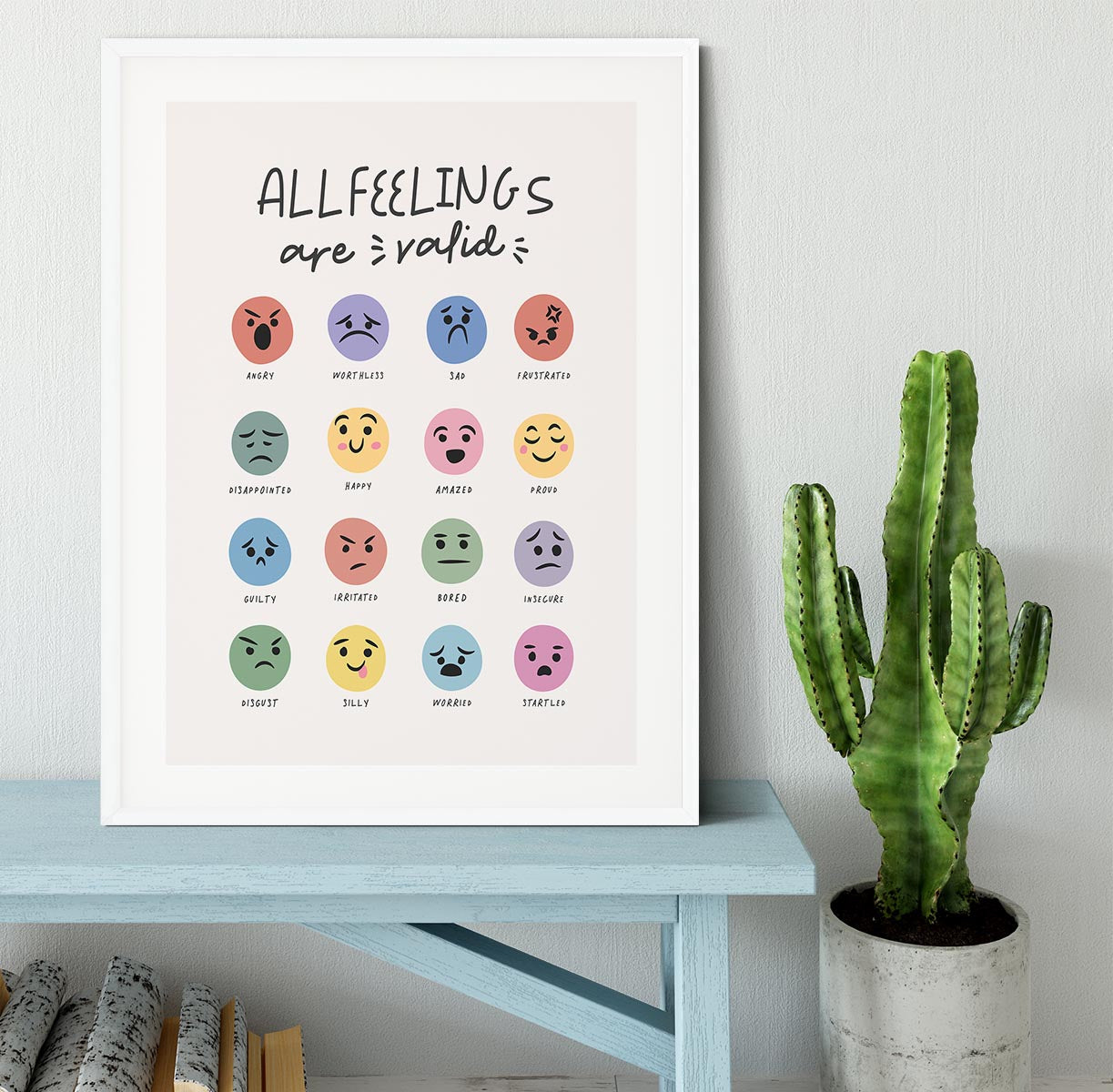 All Feelings Are Valid Framed Print - Canvas Art Rocks - 5