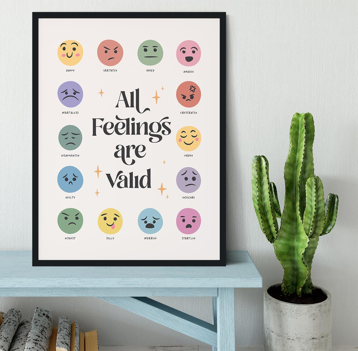 All Feelings Are Valid No2 Framed Print - Canvas Art Rocks - 2