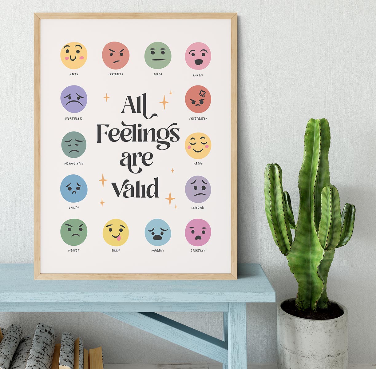 All Feelings Are Valid No2 Framed Print - Canvas Art Rocks - 4