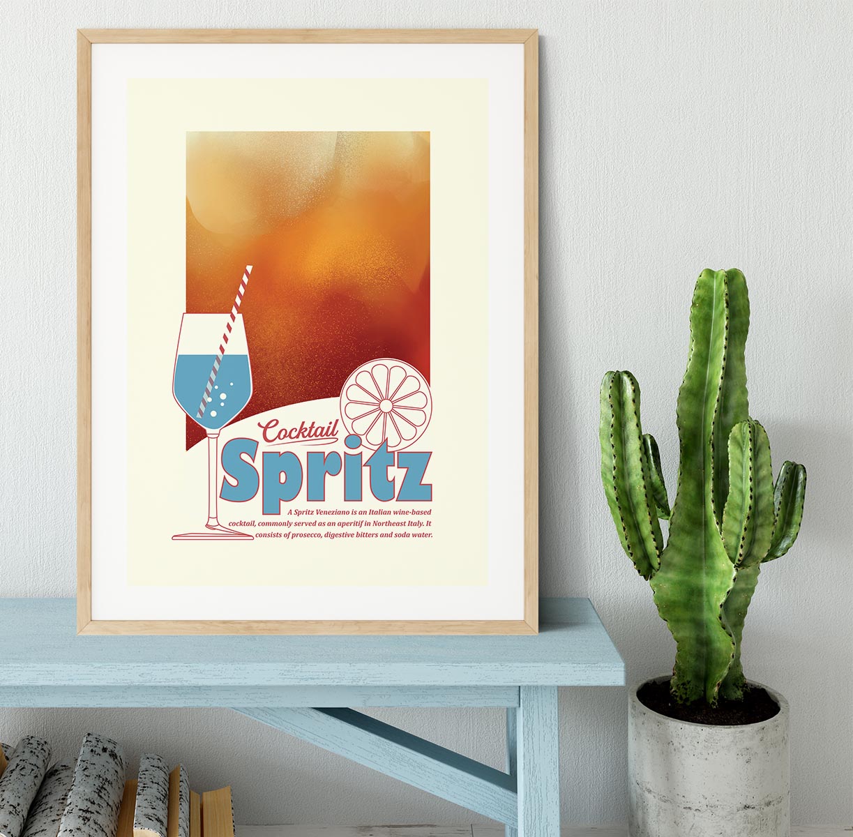 Aperol Spritz print Framed Print - Canvas Art Rocks - 3