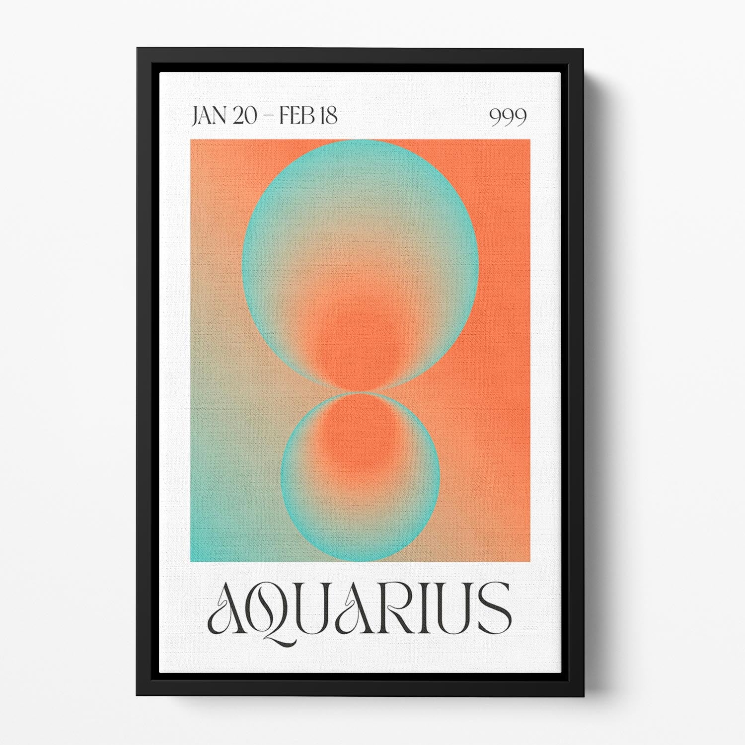 Aquarius Zodiac Insight Poster Floating Framed Canvas - Canvas Art Rocks - 2