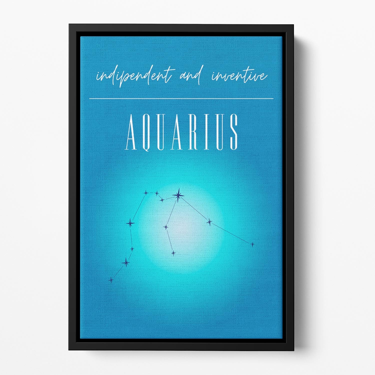 Aquarius Zodiac Vision Poster Floating Framed Canvas - Canvas Art Rocks - 2