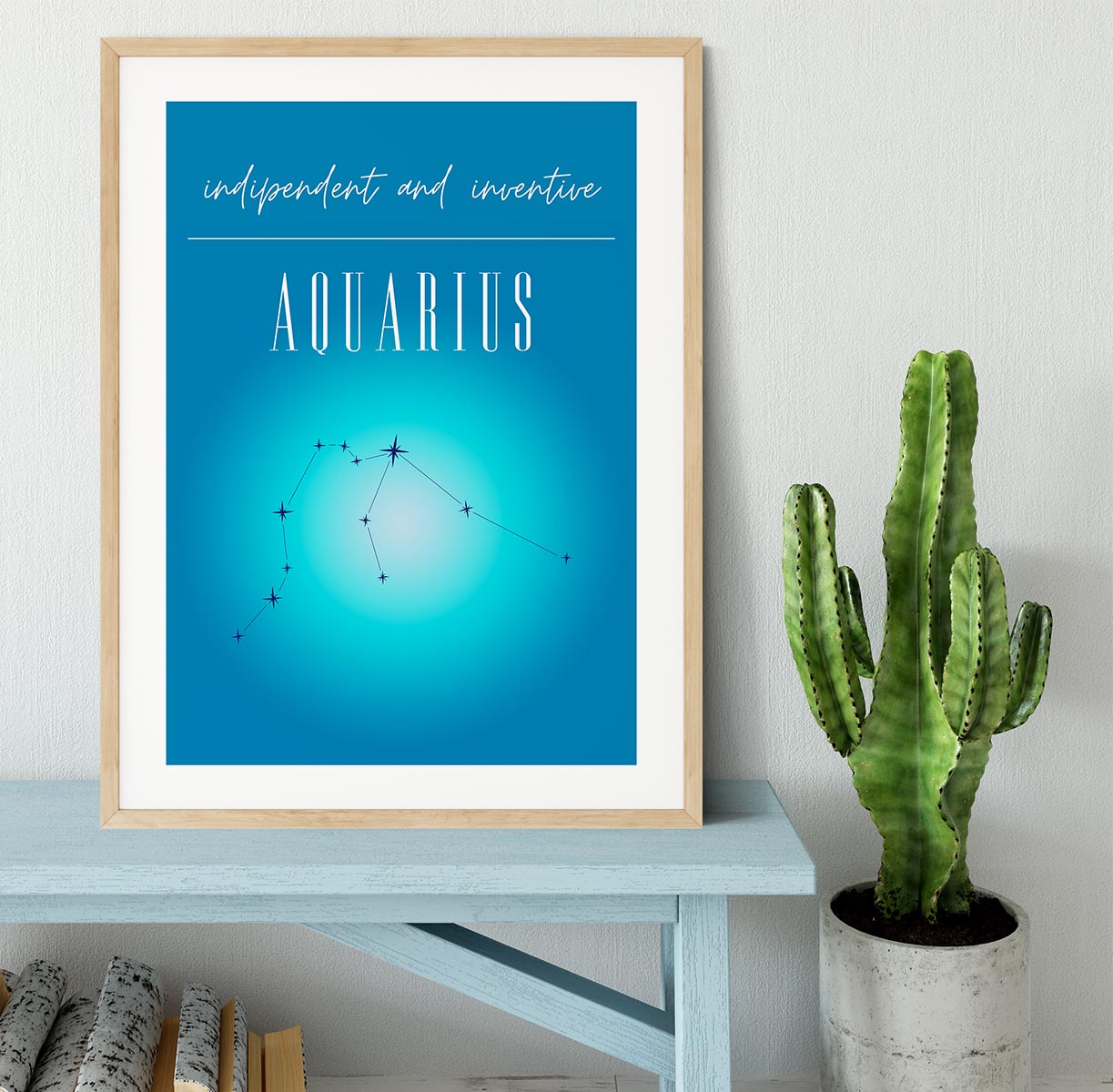 Aquarius Zodiac Vision Poster Framed Print - Canvas Art Rocks - 3