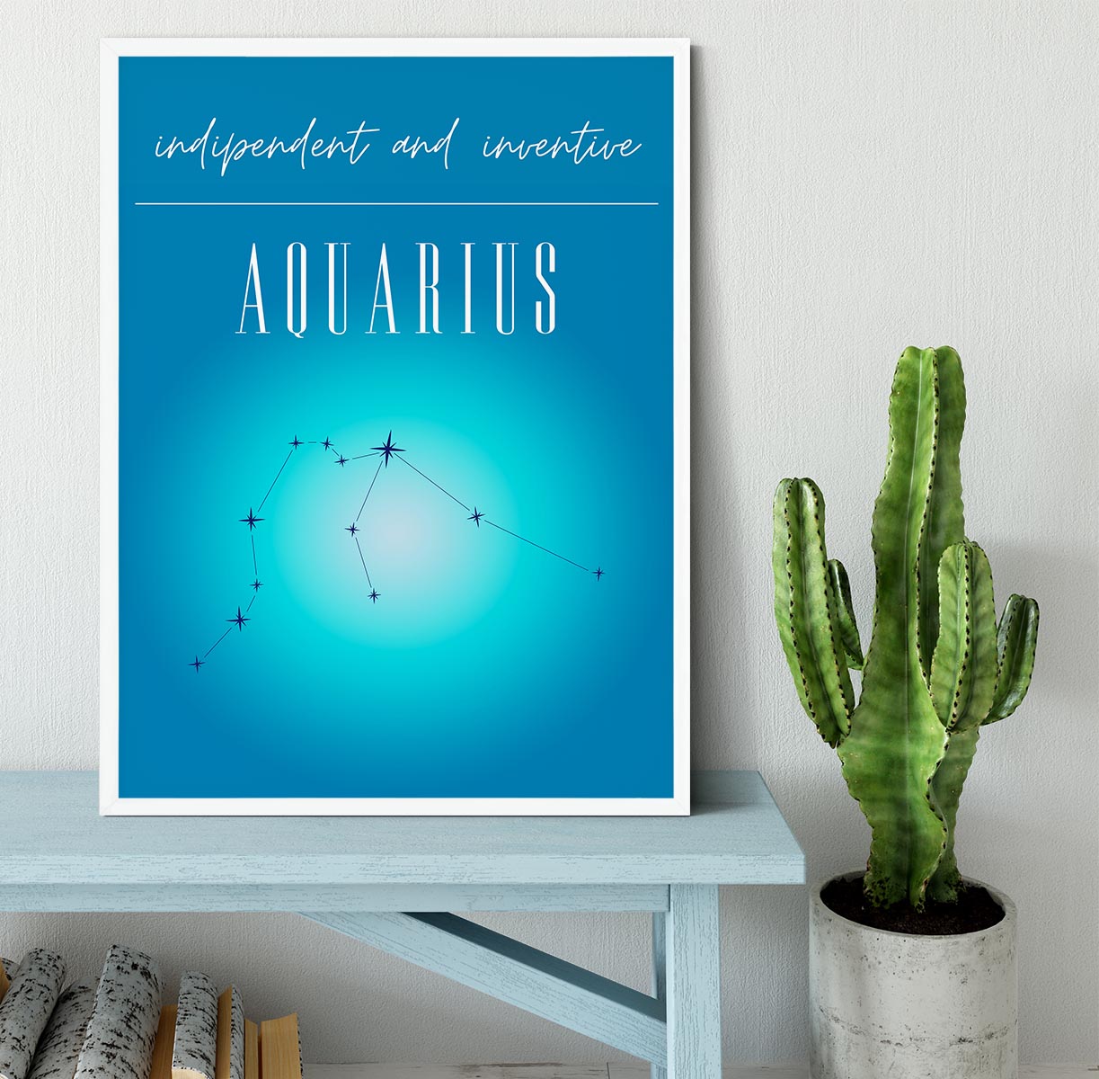 Aquarius Zodiac Vision Poster Framed Print - Canvas Art Rocks -6