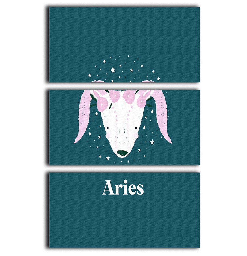 Aries Empowerment Print 3 Split Panel Canvas Print - Canvas Art Rocks - 1