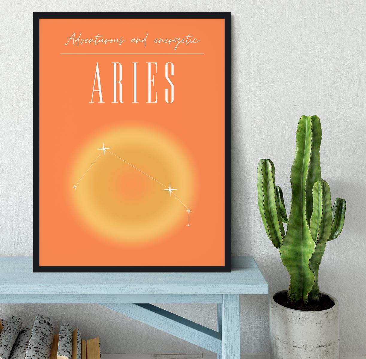 Aries Zodiac Passion Print Framed Print - Canvas Art Rocks - 2