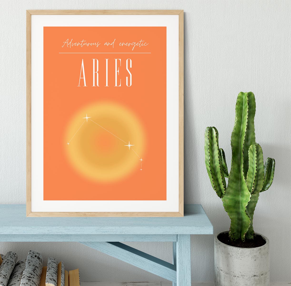 Aries Zodiac Passion Print Framed Print - Canvas Art Rocks - 3