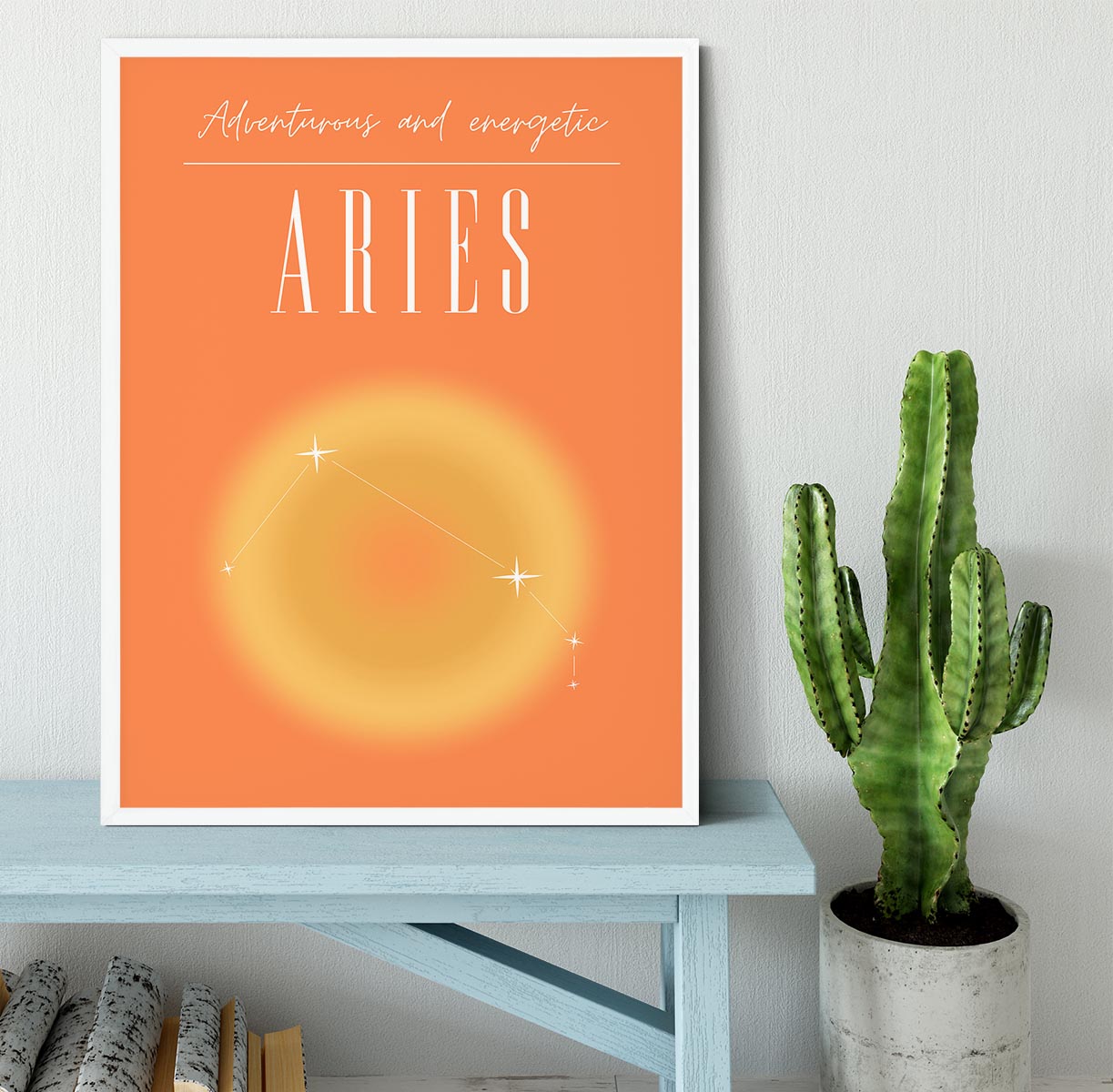 Aries Zodiac Passion Print Framed Print - Canvas Art Rocks -6