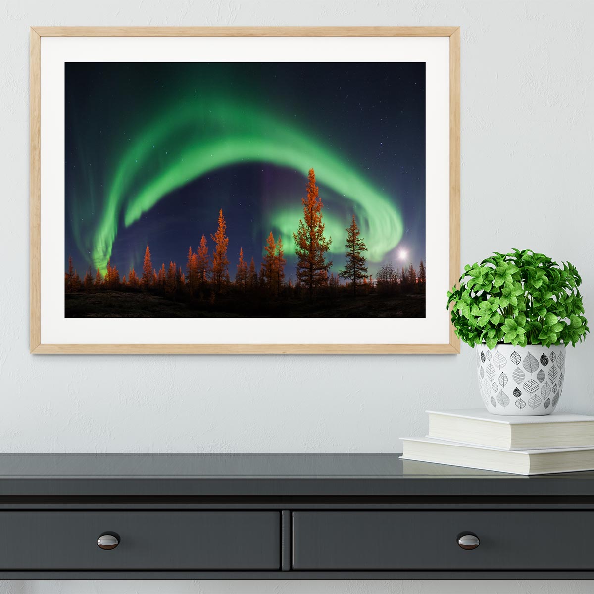 Aurora Polar lights Framed Print - Canvas Art Rocks - 3