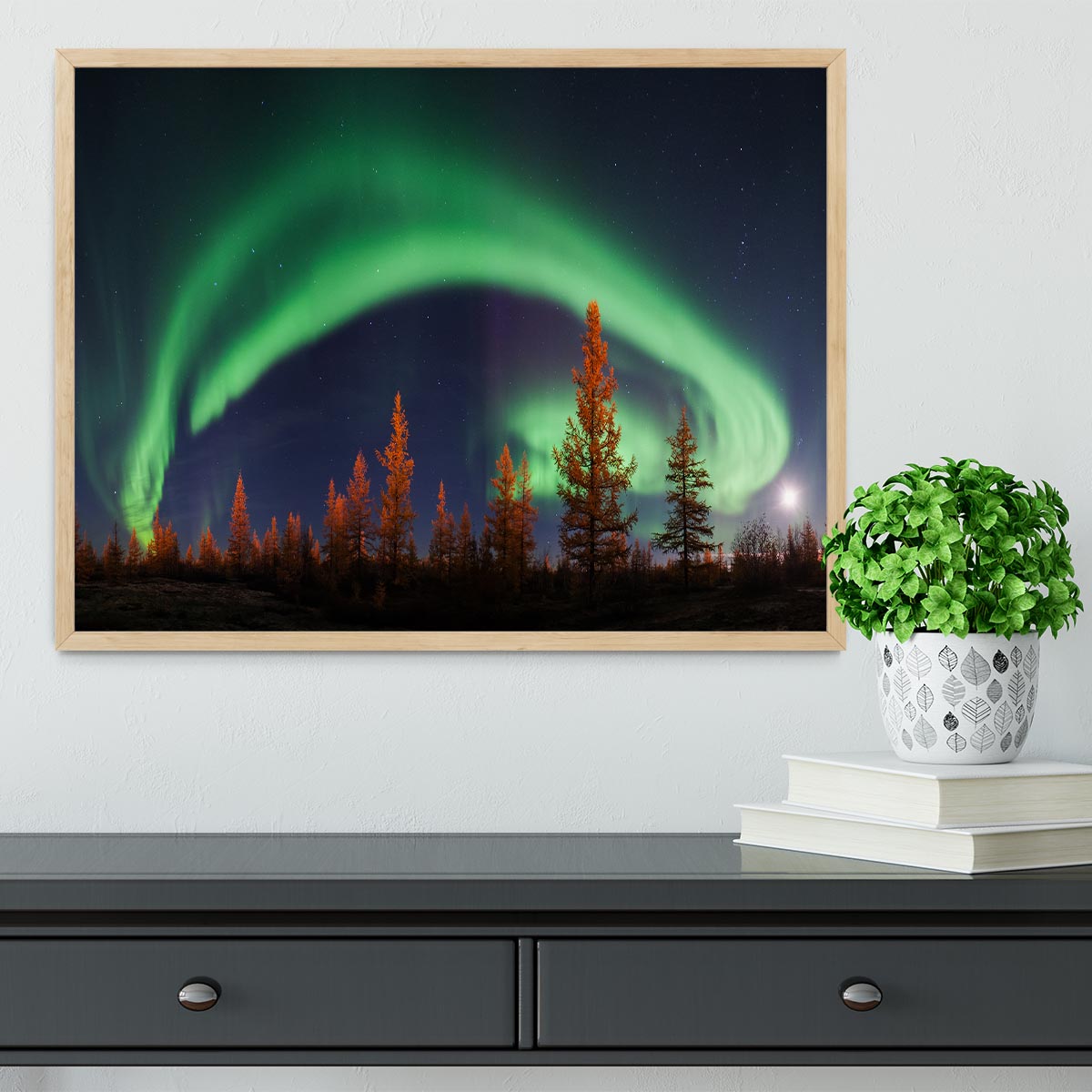 Aurora Polar lights Framed Print - Canvas Art Rocks - 4