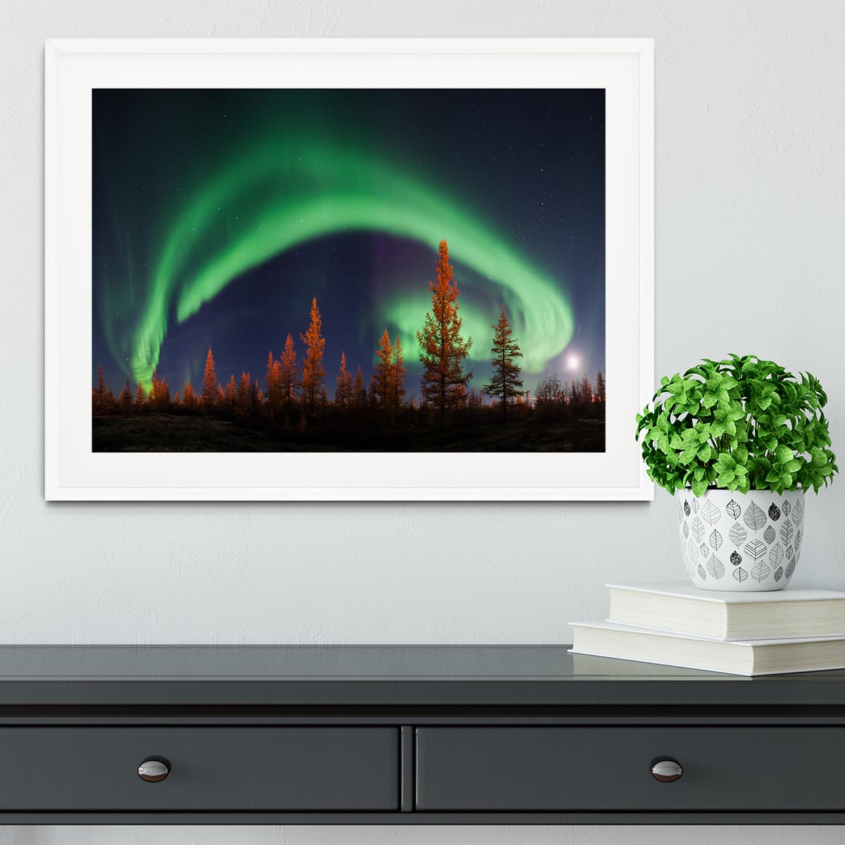 Aurora Polar lights Framed Print - Canvas Art Rocks - 5