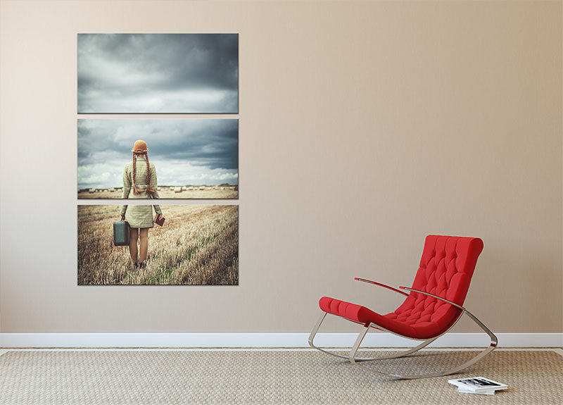 Back home 3 Split Panel Canvas Print - 1x - 2