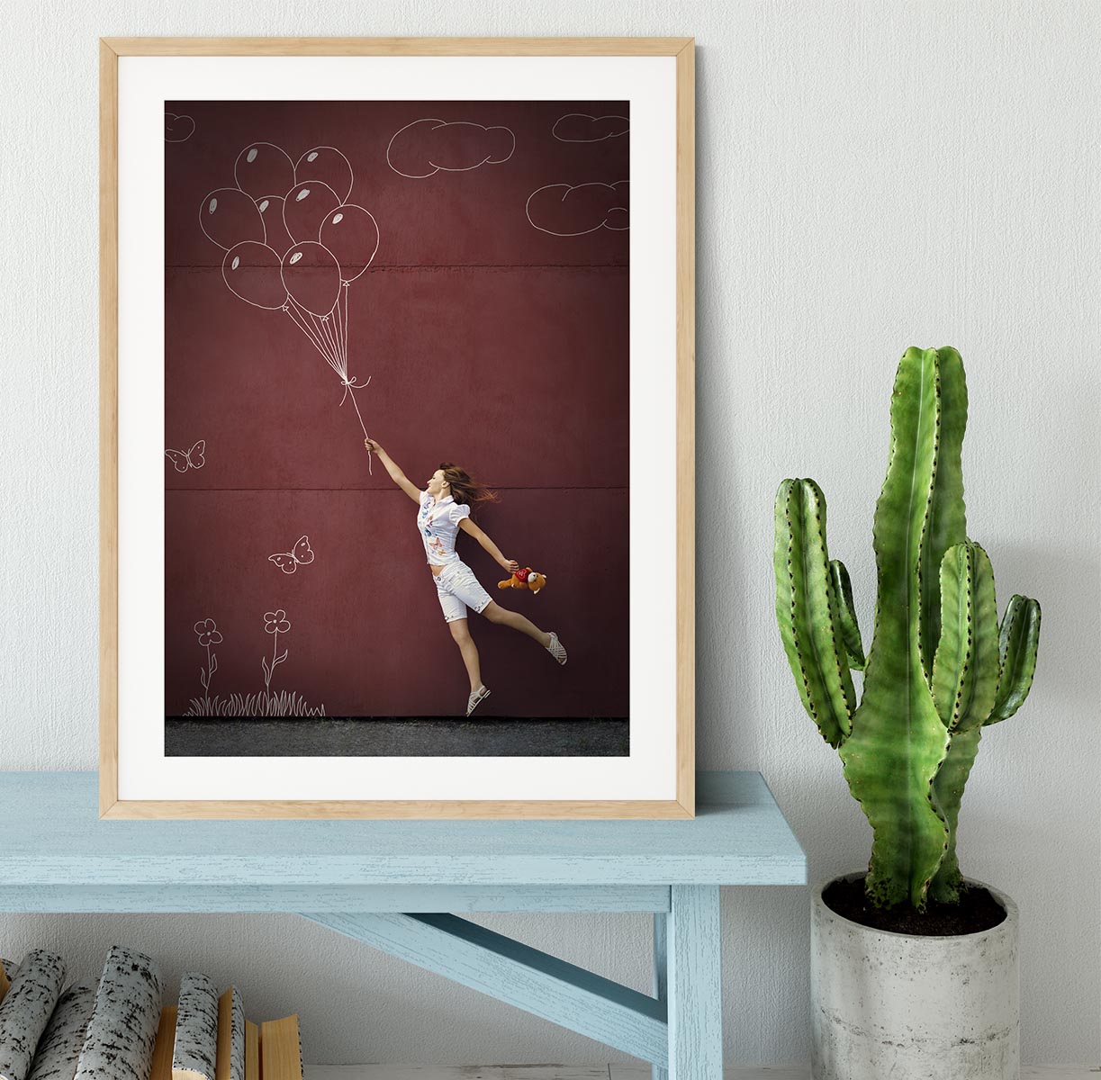 Balloon Girl in real life Framed Print - 1x - 3