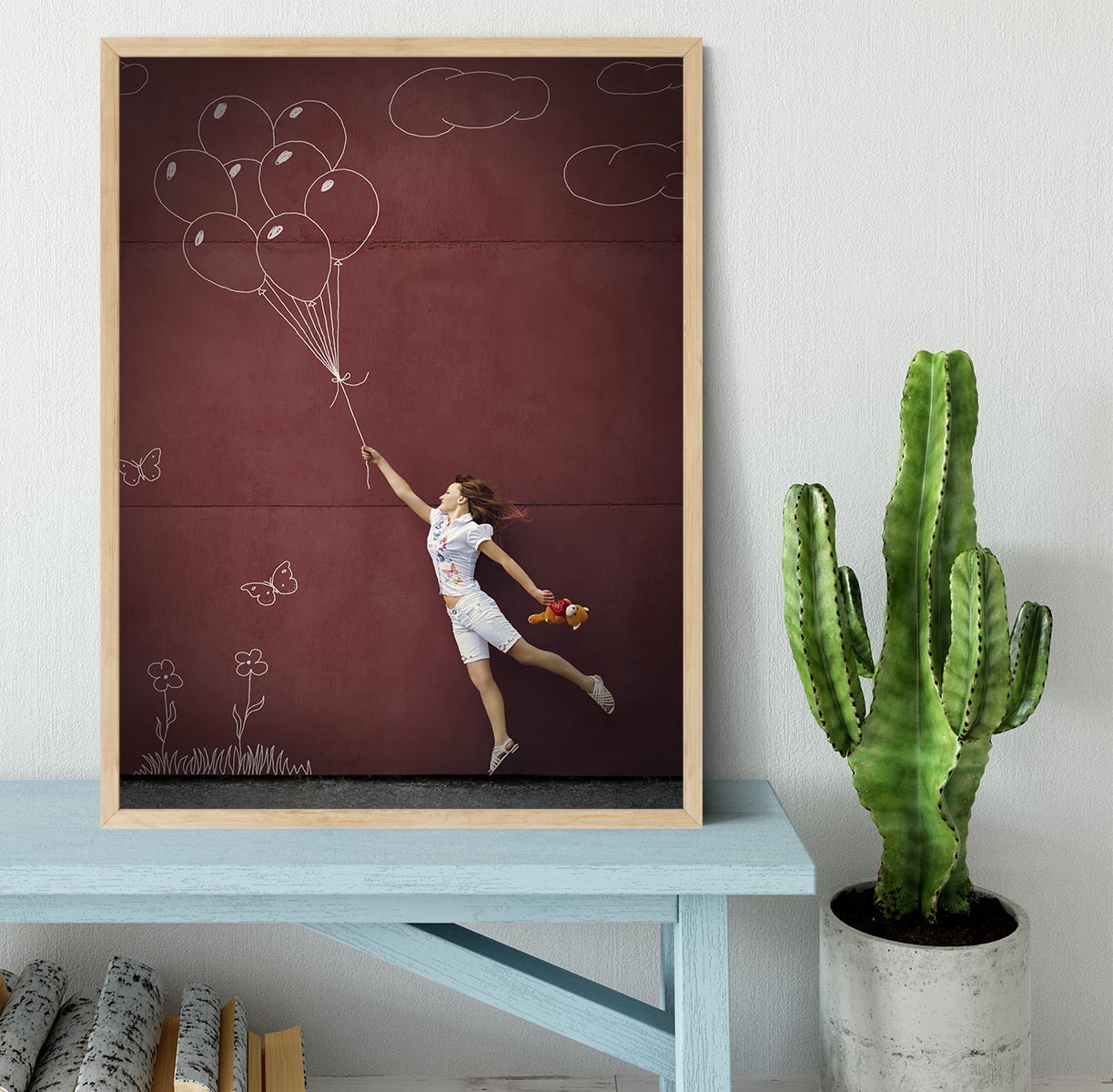 Balloon Girl in real life Framed Print - 1x - 4