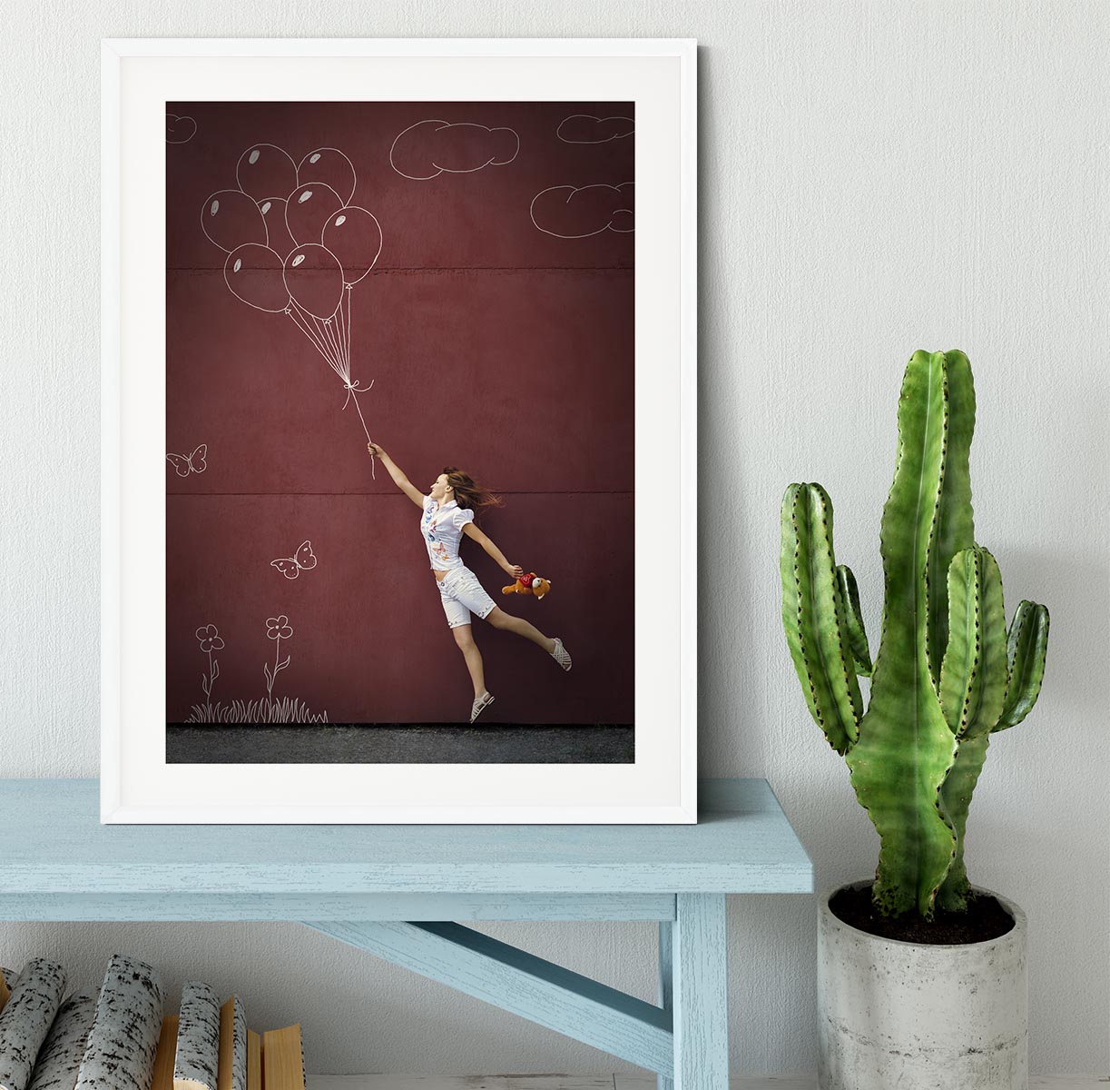 Balloon Girl in real life Framed Print - 1x - 5