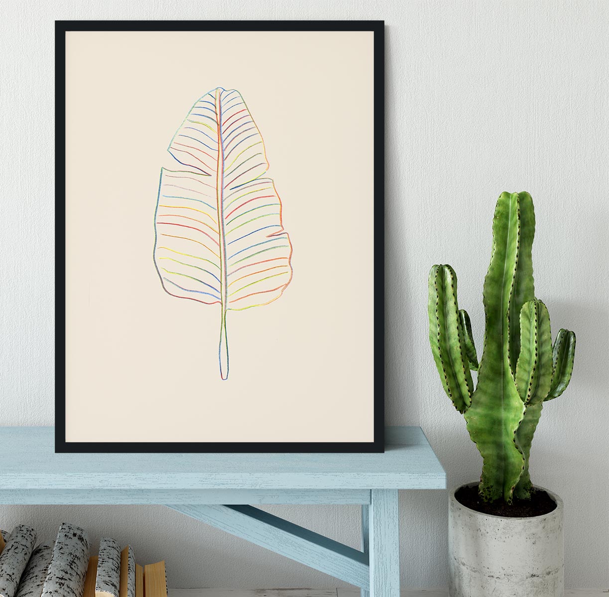 Banana Rainbow Leaf Framed Print - 1x - 2